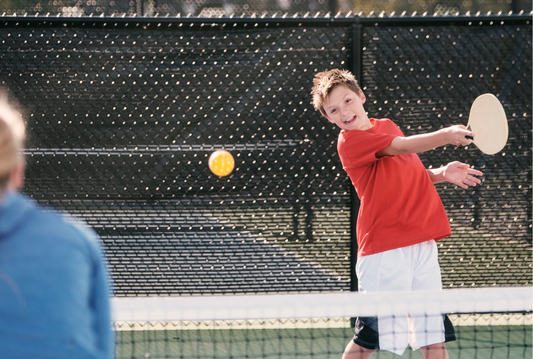 Player performing focused drills to improve pickleball skills