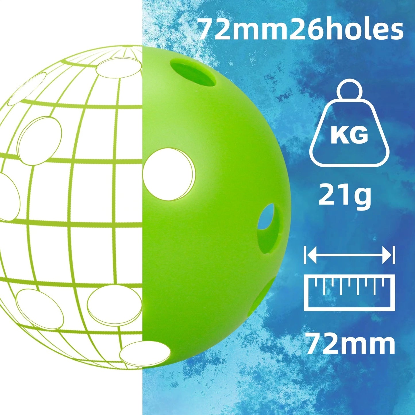 Super Soft Outdoor Pickleball Balls for Kids – 70mm EVA
