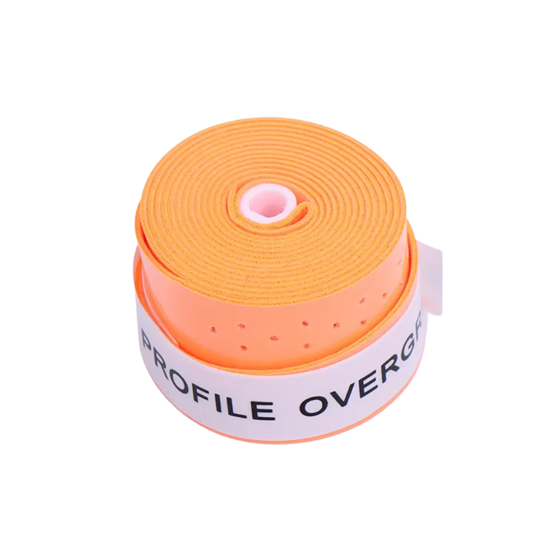 Sweat-Absorbent Pickleball orange Paddle Tape – Premium Frosted Hand Gel