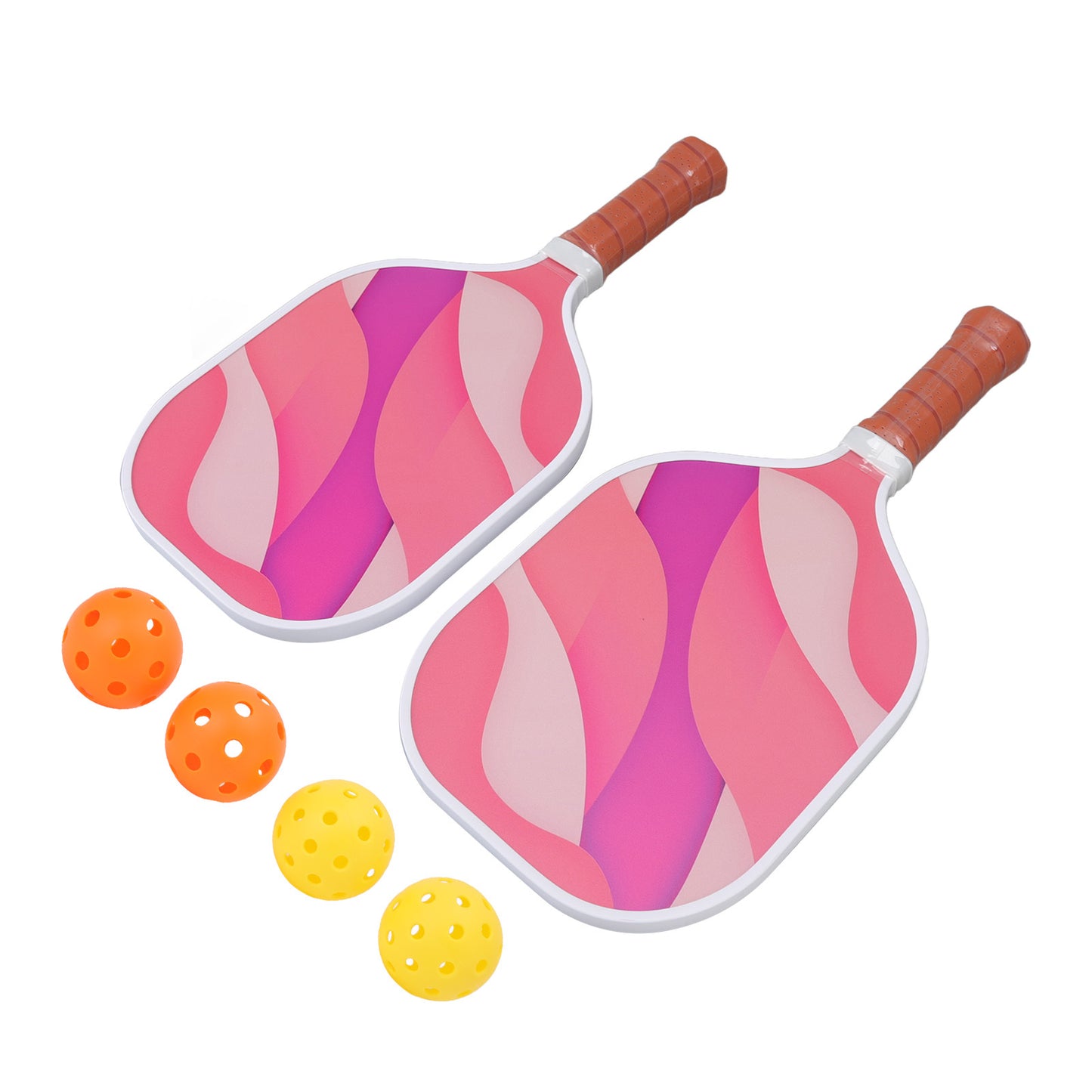 Pickleball Set Honeycomb Core Fiberglass Paddle and Balls Set