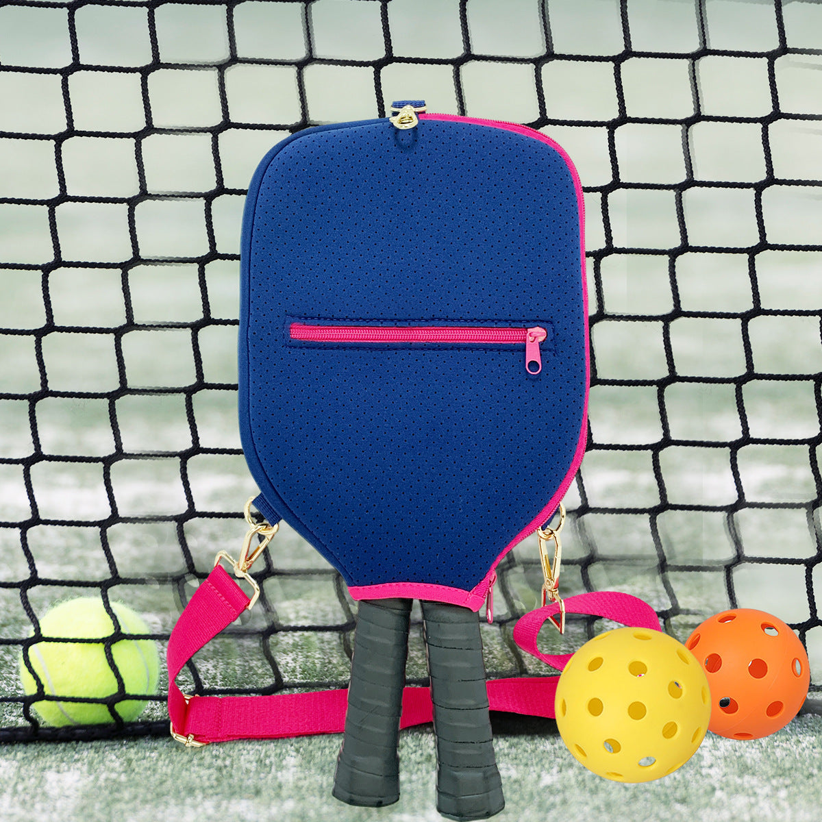 Dark Blue Neoprene Pickleball Paddle Cover – Light & Protective