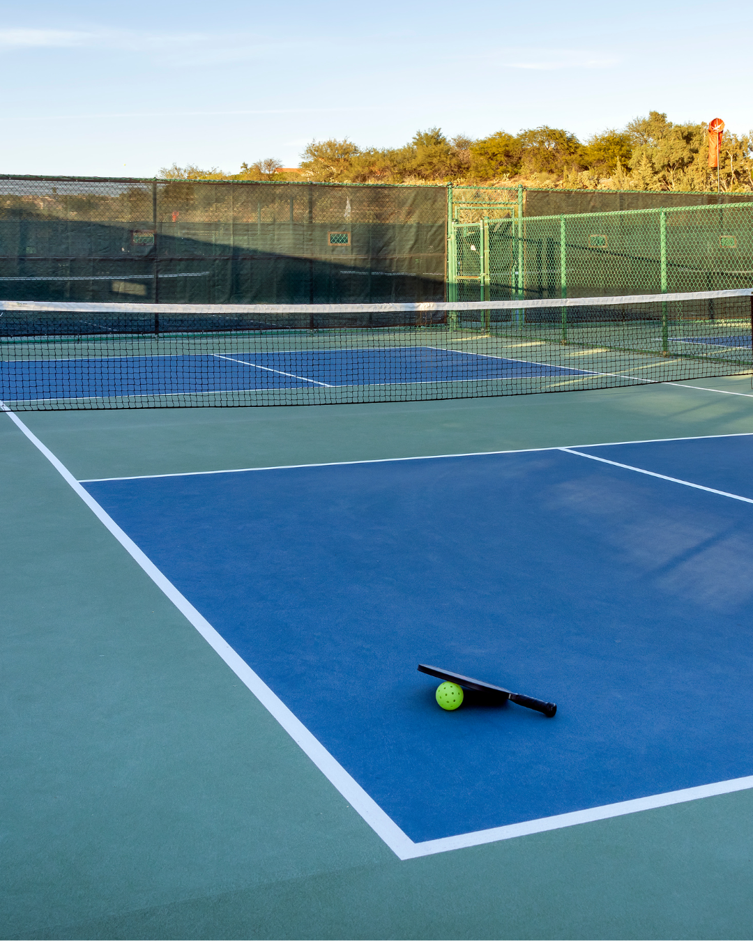 High-quality pickleball net set up on a court, ready for play