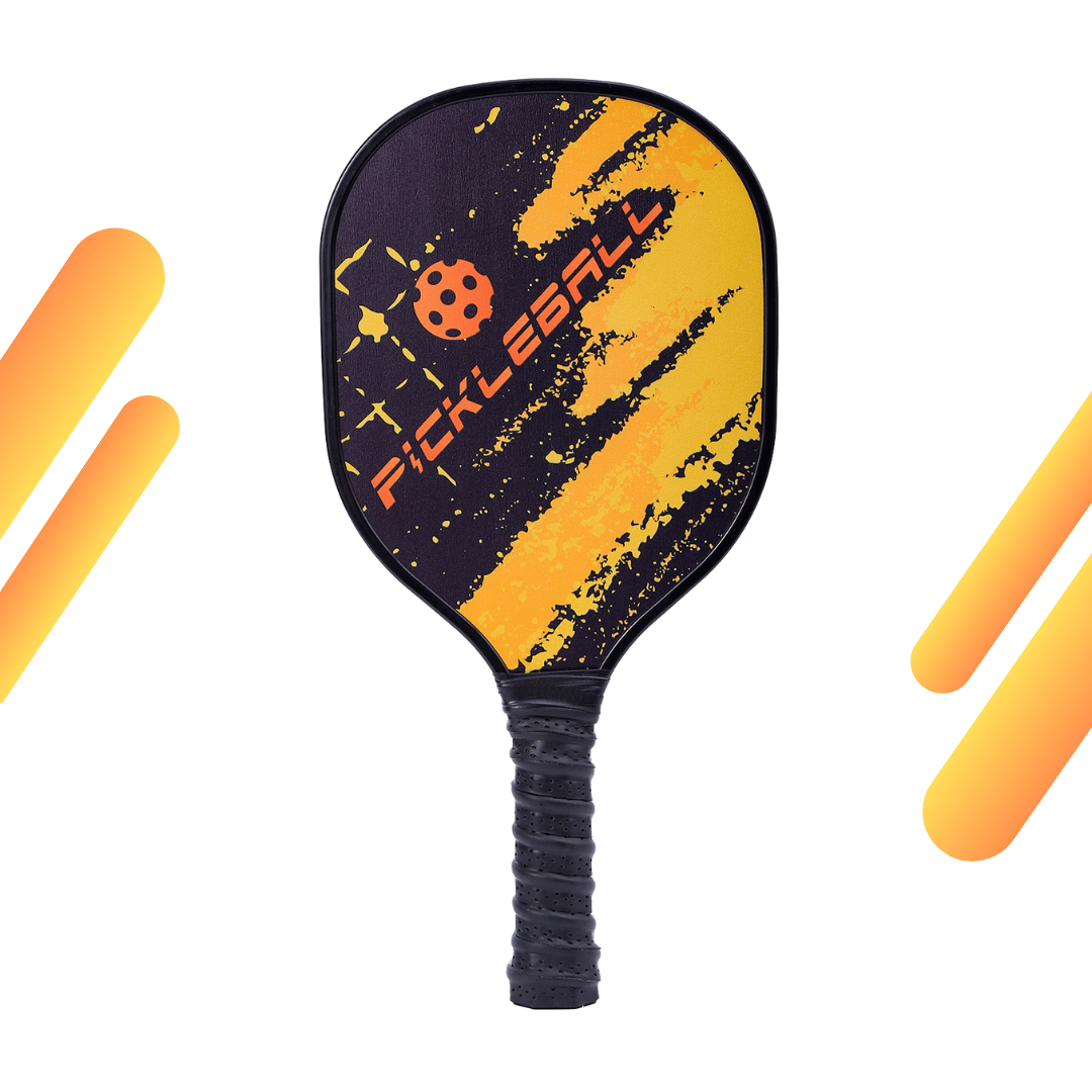 Blaze Orange Strike & Black Grip USAPA Wooden Pickleball Paddle