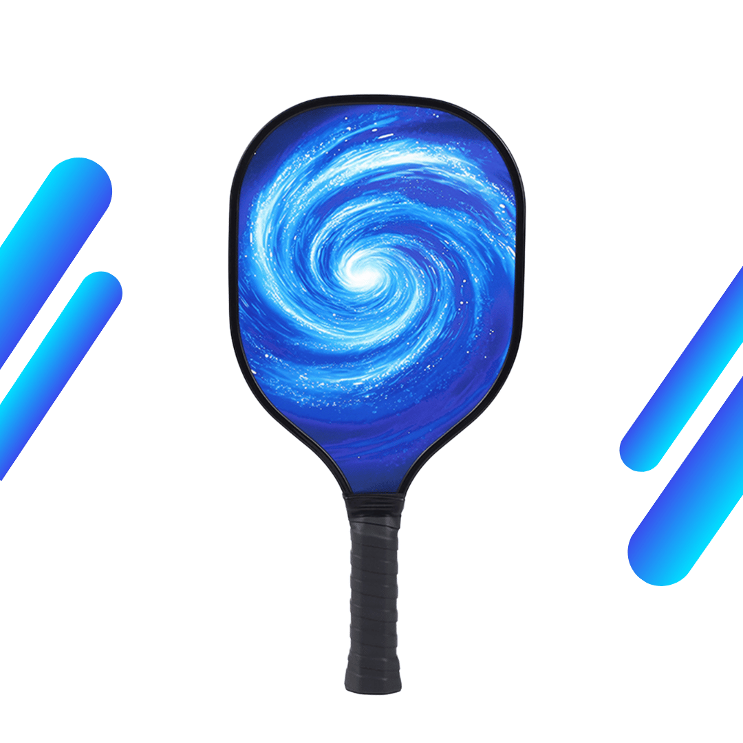 Blue Galaxy & Black Grip USAPA Wooden Pickleball Paddle