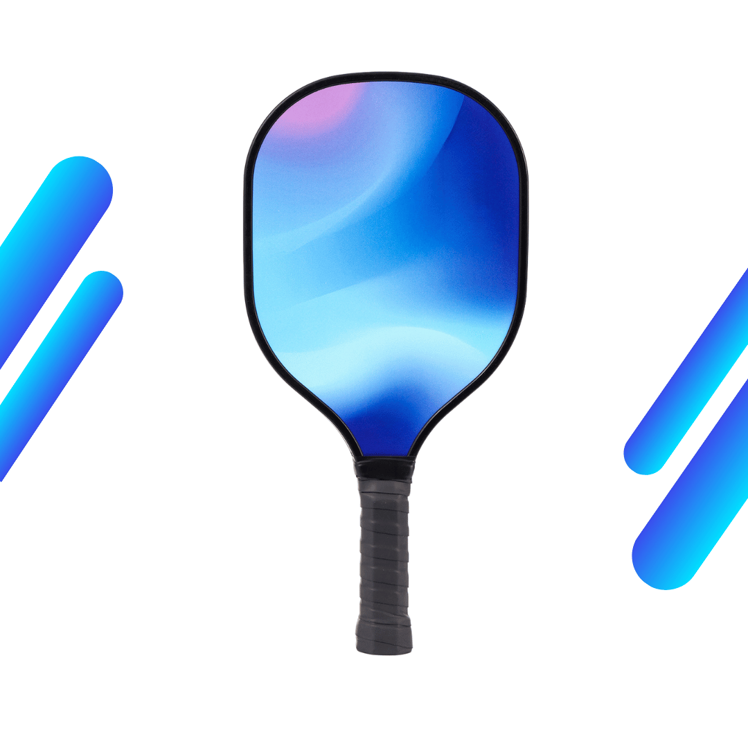 Blue Gradient & Black Grip USAPA Wooden Pickleball Paddle