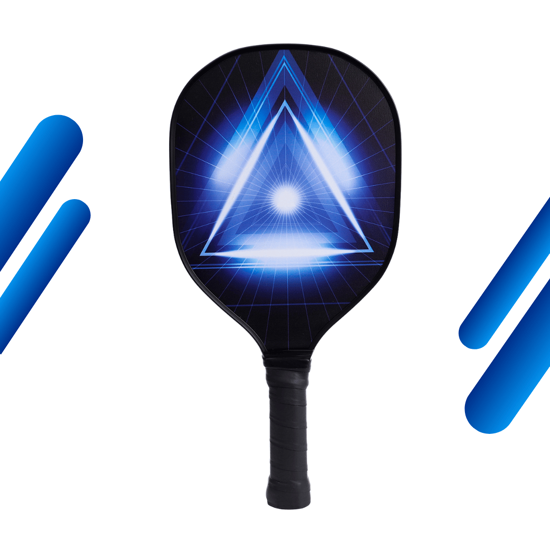 Blue Prism & Black Grip USAPA Wooden Pickleball Paddle