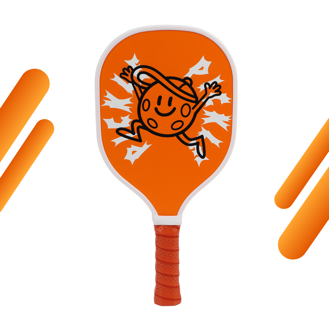Orange Smash & Grip USAPA Wooden Pickleball Paddle