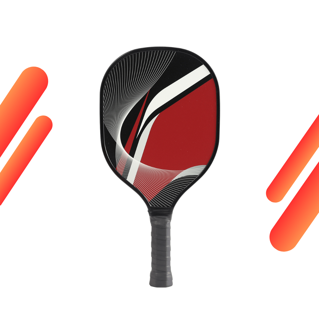 Red Surge & Black Grip USAPA Wooden Pickleball Paddle
