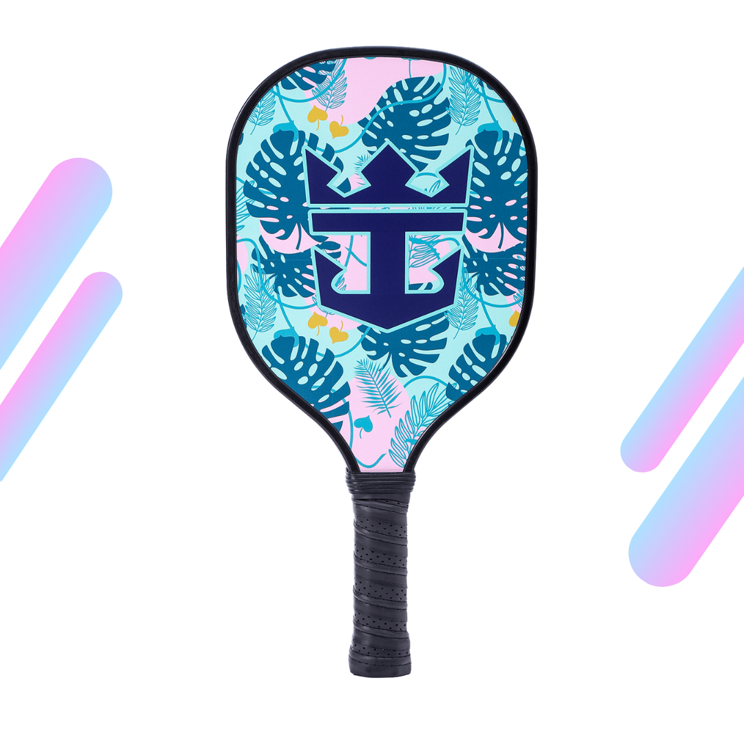 Tropical Royale & Black Grip USAPA Wooden Pickleball Paddle