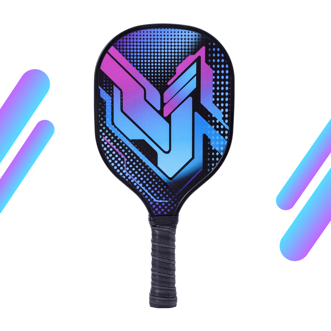 Vivid Purple & Black Grip USAPA Wooden Pickleball Paddle