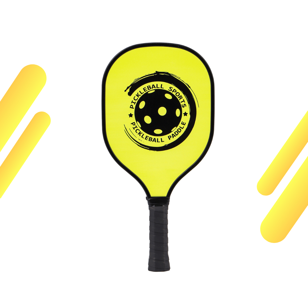 Yellow Sports & Black Grip USAPA Wooden Pickleball Paddle