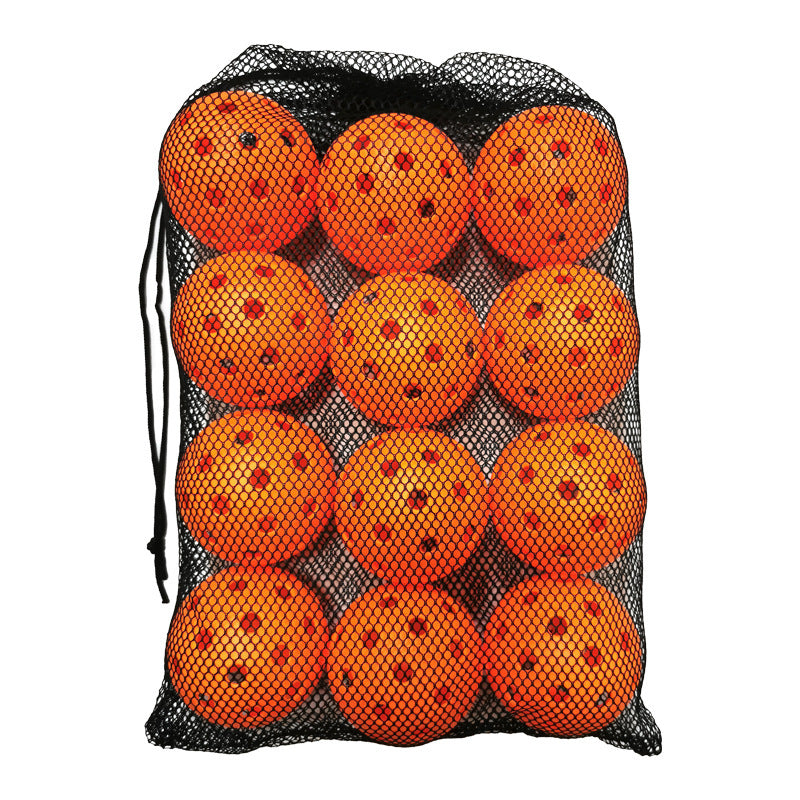 Premium Indoor & Outdoor Pickleball Balls – 12-Pack with Net Bag