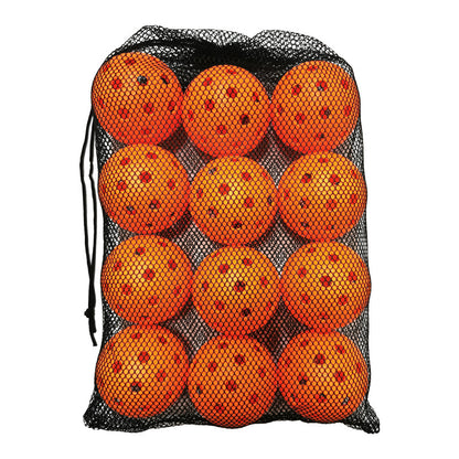 Premium Indoor & Outdoor Pickleball Balls – 12-Pack with Net Bag