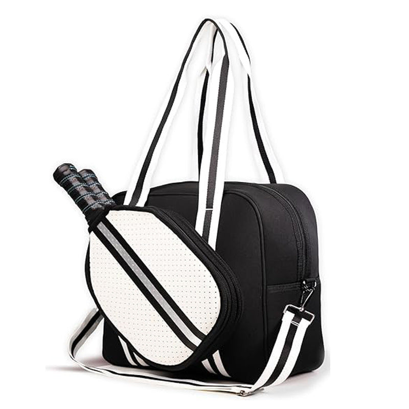 
Black & White Crossbody Pickleball Bag