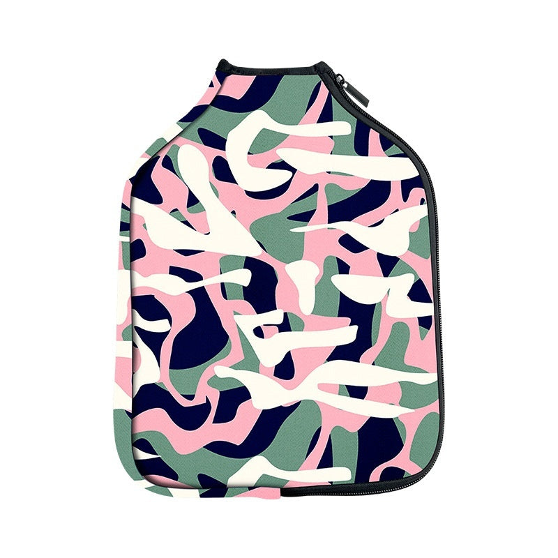 Vibrant Camo Waterproof Neoprene Pickleball Paddle Case