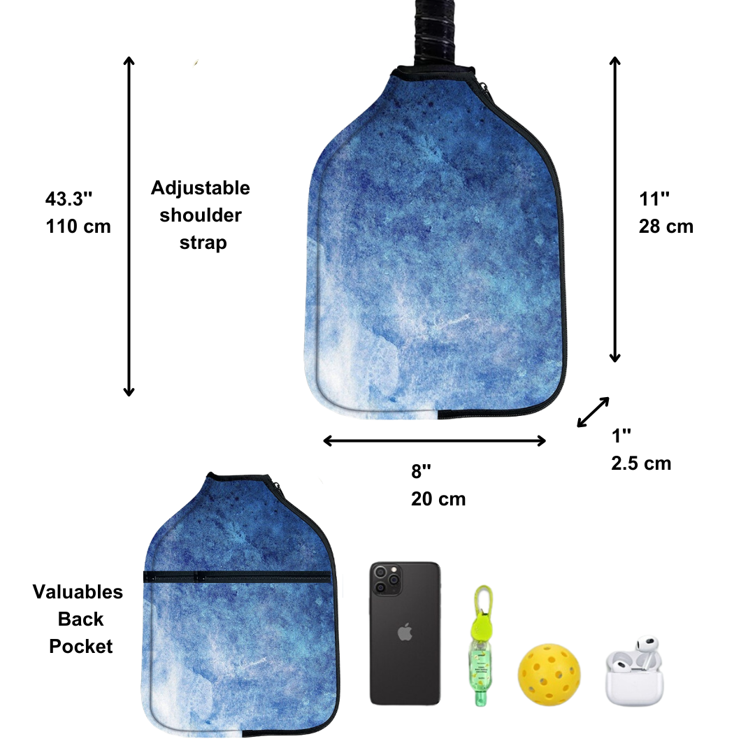 Blue Ocean Storm Waterproof Neoprene Pickleball Paddle Case