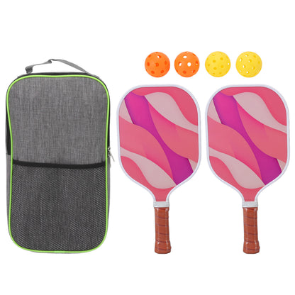 Pickleball Set Honeycomb Core Fiberglass Paddle and Balls Set