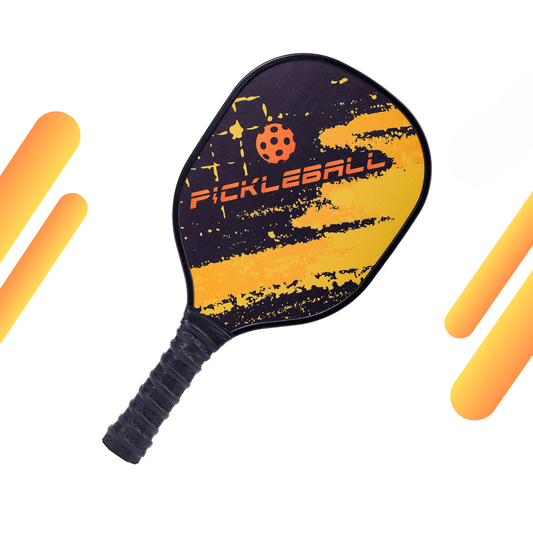 Blaze Orange Strike & Black Grip USAPA Wooden Pickleball Paddle