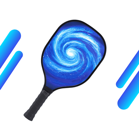 Blue Galaxy & Black Grip USAPA Wooden Pickleball Paddle