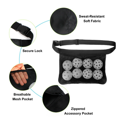 Outdoor Sports Portable Pickleball Ball Waist Bag