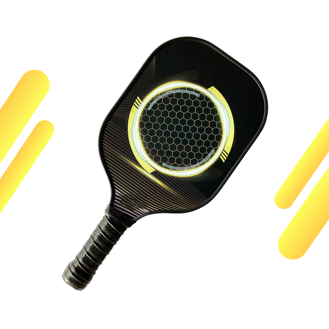 Yellow Neon Cyber Pickleball Paddle – Carbon Fiber Honeycomb