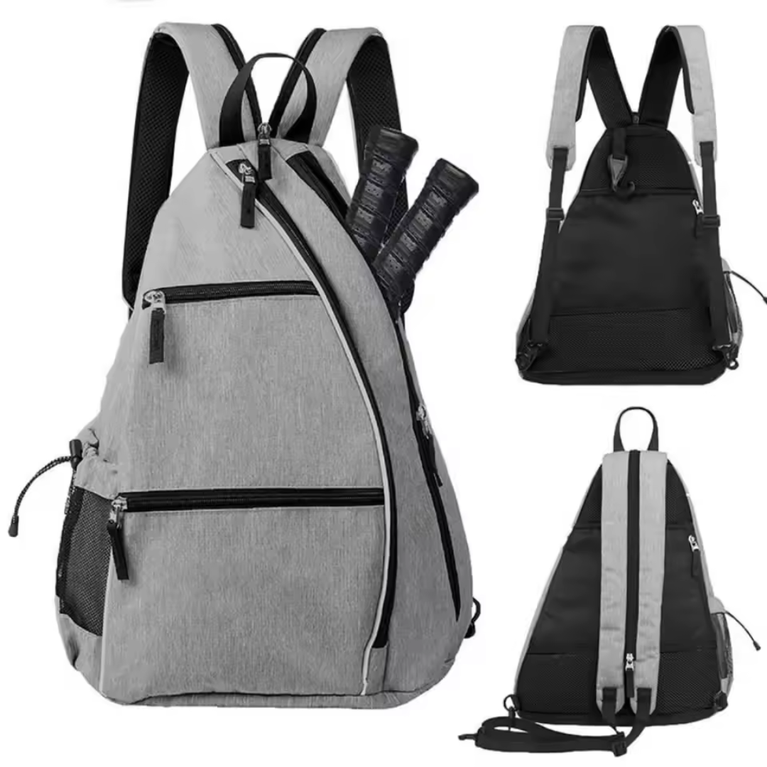 Adjustable & Versatile Grey Pickleball Sling Bag