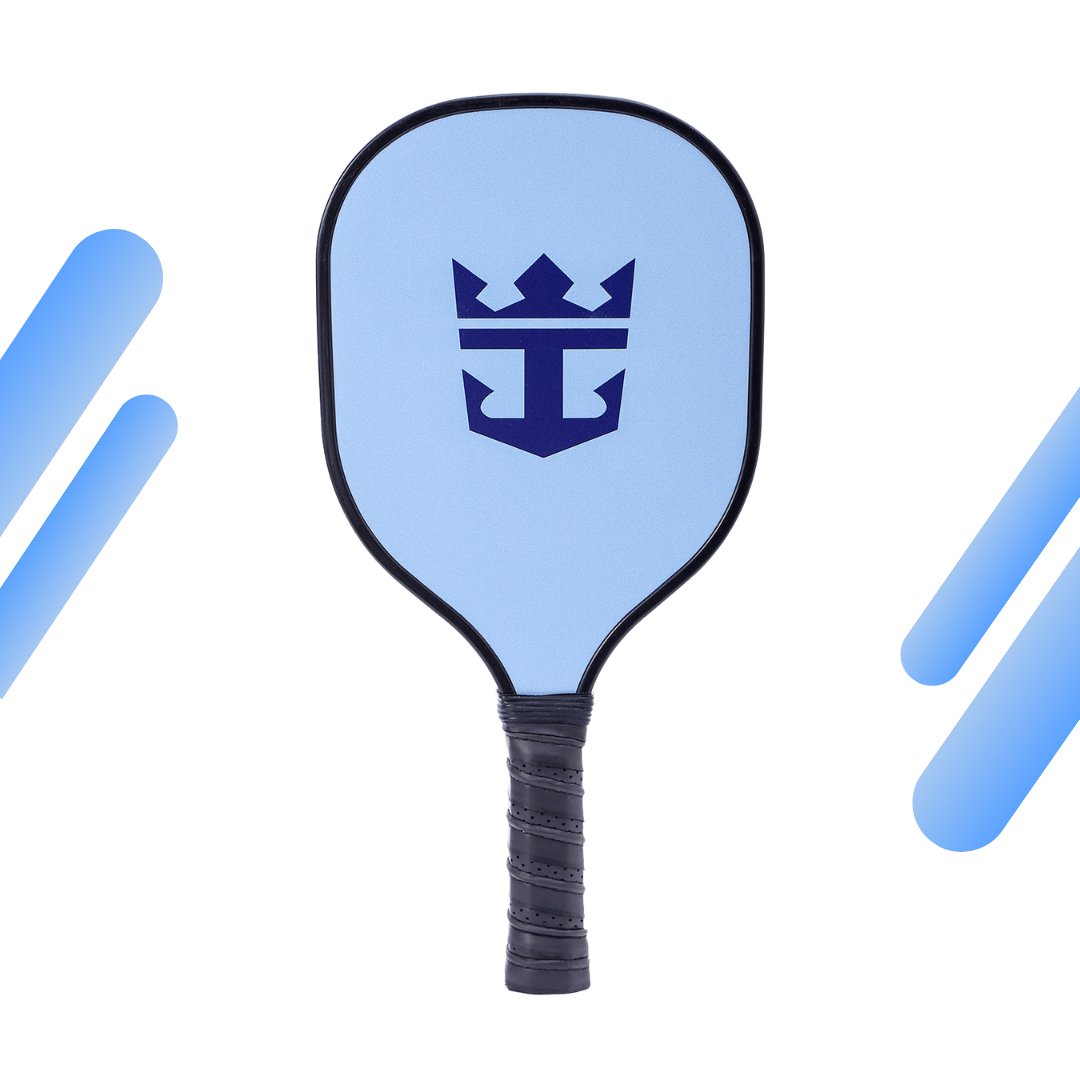 Light Blue Royal & Black Grip USAPA Wooden Pickleball Paddle