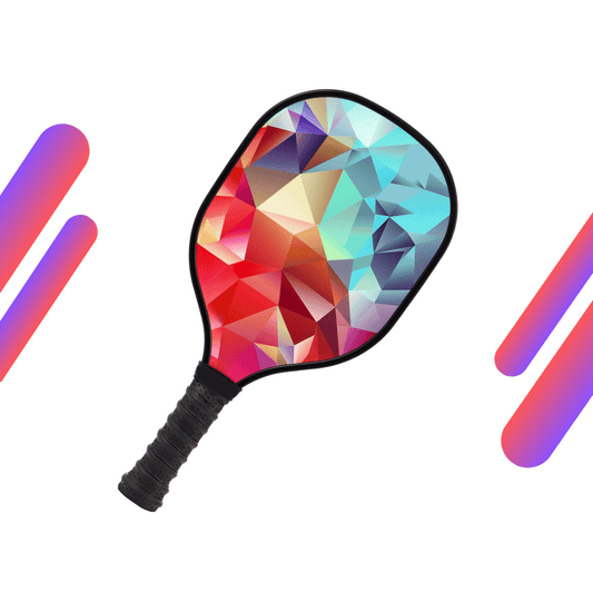 Multicolour Prism & Black Grip USAPA Wooden Pickleball Paddle