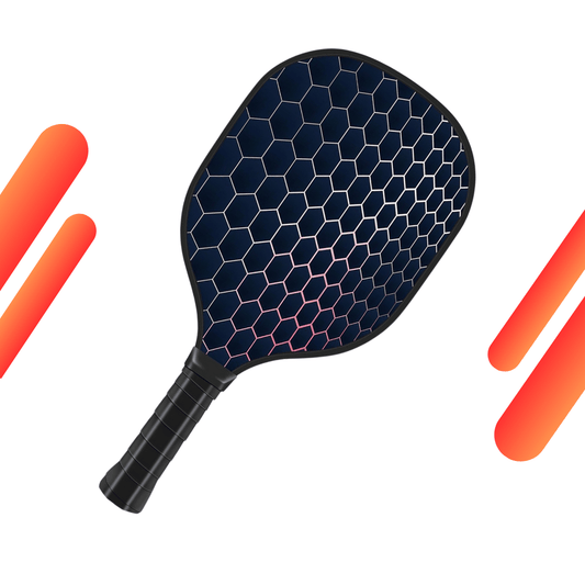 Navy Hex Strike & Black Grip USAPA Wooden Pickleball Paddle