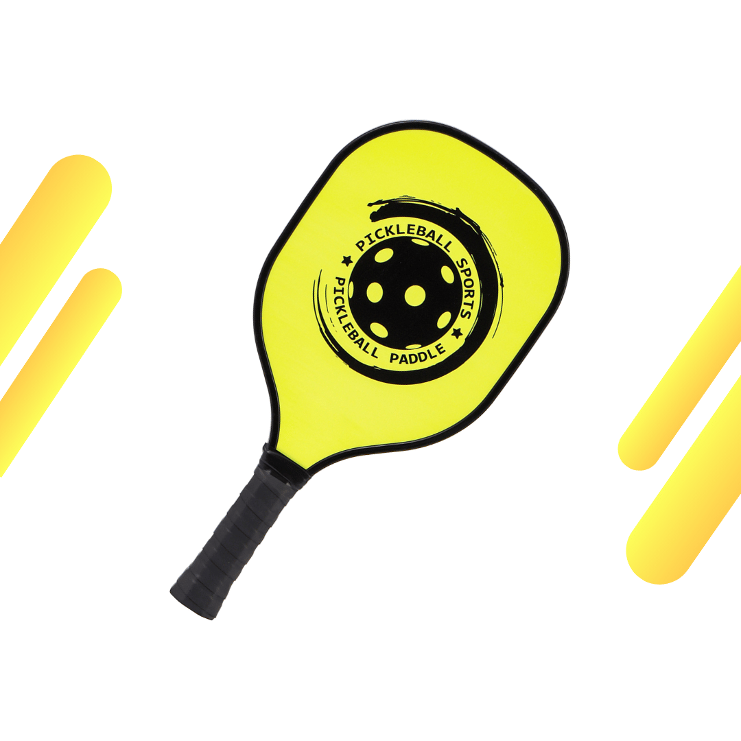Yellow Sports & Black Grip USAPA Wooden Pickleball Paddle