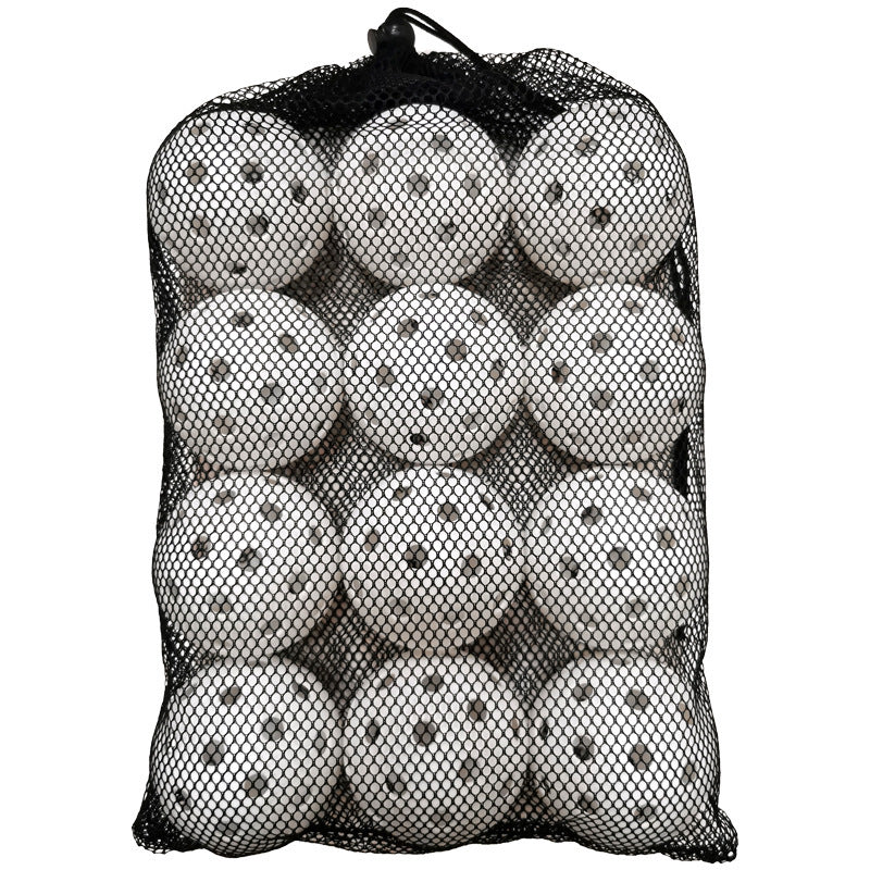 Premium Indoor & Outdoor Pickleball Balls – 12-Pack with Net Bag