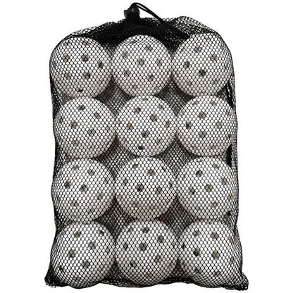 Premium Indoor & Outdoor Pickleball Balls – 12-Pack with Net Bag