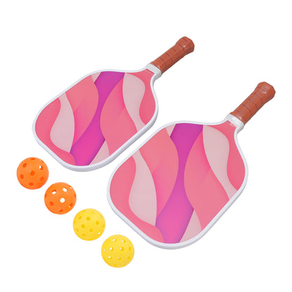 Pickleball Set Honeycomb Core Fiberglass Paddle and Balls Set